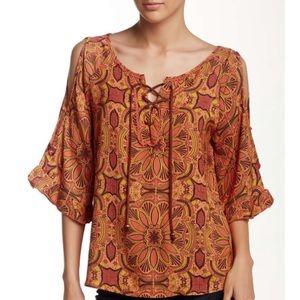 ❌sold ❌ Democracy- Split sleeve woven blouse